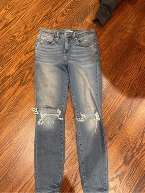 Good American Light Blue Distressed Skinny Jeans
